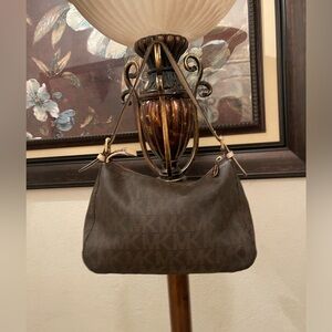 MICHAEL Michael Kors Brown MK Logo Shoulder Bag